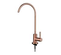 Grifos de cocina, grifo de agua potable, cuello de cisne, grifo de ósmosis inversa frío único, oro rosa