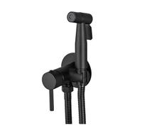 Grifos de cocina, Grifo de bidé de latón rociador grifo de bidé de inodoro portátil negro, válvula mezcladora de baño de agua fría y caliente ducha higiénica,Flexibilidad inigualable