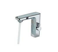 Grifos de cocina, Grifo de lavabo con sensor sin contacto, grifo baño pantalla digital inteligente latón, mezclador agua fría y caliente gris, alimentación por batería(Chrome Basin Faucet)