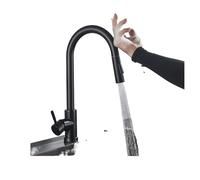 Grifos de cocina, Grifo para lavabo de cocina dorado cepillado, mezclador de agua fría y caliente, boquilla giratoria de 360°, montaje en cubierta, superficie cepillada, dos modos de descarga de agua