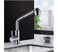 Grifos de cocina para fregadero, ideales para bares, granjas y uso comercial. Mezclador extraíble de agua fría y caliente para cocina. Grifo de cocina de acero inoxidable con pistola rociadora (tipo B