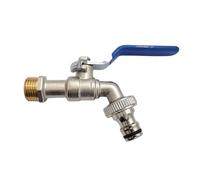 Grifos de exterior Grifo de grifo for exterior jardín DN15 DN20, anticongelante, cobre doble Control for lavadora y fregadero cocina(DN20 blue handle)