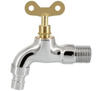 Grifos de jardín antirrobo con llave bloqueo, cuerpo aleación, interruptor una sola, accesorios riego for cocina y al aire libre Adecuado para jardines(Color-01)