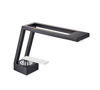 Grifos de Lavabo Blancos/Negros, mezcladores de Lavabo, grifos de latón para baño, grifos de Lavabo Cuadrados, mezcladores de Agua fría y Caliente (Negro con Cromo)