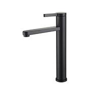 Grifos de lavabo de baño, Faucet de baño Baño negro Frío y agua caliente Mezclador Fregadero Tapeo una sola manija cubierta Negro GoldTap(Rot)