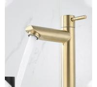 Grifos de lavabo de baño retro, grifos mezcladores de lavabo de oro cepillado, grifo vintage para guardarropa, grifo de agua fría y caliente, G1/2(S)