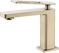 Grifos de Lavabo Grifos mezcladores de Lavabo Grifos de Lavabo de baño Grifo de Lavabo de latón Grifo de Lavabo de baño Grifo Monomando de Agua Caliente y fría Grifo de grúa de tocador montado en enc