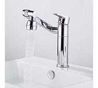 Grifos de Lavabo Grifos mezcladores de Lavabo Grifos de Lavabo de baño Grifo Giratorio de Lavabo de baño de latón Antiguo Grifo de Lavabo de Cobre de una Sola manija Instalación de Cubierta Agua Cali