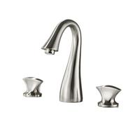 Grifos de lavabo retro, grifos de lavabo de latón, grifos mezcladores de lavabo de 3 orificios, grifo mezclador de lavabo de dos manijas for baño(Chrome)