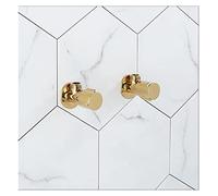 Grifos de lavabo, Válvula de triángulo latón control agua esquina oro del grifo 1/2 * Válvulas ángulo cromo(Two pcs gold)