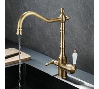 Grifos de purificación de agua de cobre caliente y fría para cocina