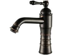 Grifos for fregadero de cocina, mezcladores negros, grifo tradicional, mezclador, Palanca única, caño giratorio, cascada baño moderna latón