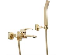 Grifos, Grifo monomando for bañera y ducha, mezclador de agua fría caliente, color negro(Brushed Gold)