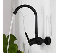 Grifos, Grifos para Fregadero de Cocina, Grifo de Cocina de Acero Inoxidable 304, Grifo de Cocina de Pared, Monomando, Grifo de Cocina de Pared, Grifo para Fregadero/Negro B/a