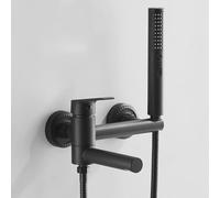 Grifos Mezcladores de Baño Modernos para Montaje En Pared con Ducha Grifos de Ducha Negros con Mezclador de Ducha 2 Modos Grifos Mezcladores de Baño Monomando