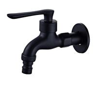 Grifos Murales Grifo de latón Negro, grifos de jardín al Aire Libre for Lavadora, Limpieza de lavandería, Grifo de fregona for Inodoro (Color : Model 4)