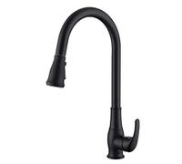 Grifos negros de cocina sin contacto con rociador desplegable fregadero acero inoxidable grifo inteligente una sola manija