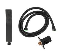 Grifos para Bañera, Cabezales de Ducha, Cabezal de Ducha de Mano Presurizado G1/2 Pulgadas, Kit de Rociador de Ducha, Negro Mate