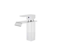 Grifos Para Lavabo De Baño, Grifo De Acero Inoxidable Para Agua Fría Y Caliente, Válvula Mezcladora, Grifo Para Lavabo Sobre Encimera, Grifo De Cascada, Arco Alto Cepillado (Plata Cepillada Curva Al