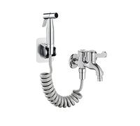 Grifos rociadores de bidé de huerta para el rociador de bidet de inodoro Cabezal de bidet cromado para rociador de inodoro de acero inoxidable de inodoro con una manguera de 2 m G1/2 Toque doble para