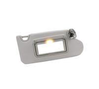 (Grigio a destra) Visiera parasole per interni auto, grigio beige, con specchio per il trucco e luce