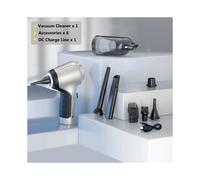 (GRIGIO) Aspirapolvere wireless per auto, potente aspirazione, portatile, per auto, bagnato e asciutto,