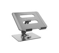 (Grigio C) Supporto da tavolo per tablet in lega di alluminio con gru, supporto di raffreddamento girevole