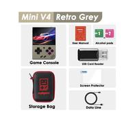 (Grigio-con borsa-senza scheda(0 giochi)Consola Miyoo Mini V4 2.8'' IPS OCA 1900mAh Lettori di gioco