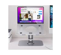 (Grigio scuro) Supporto per laptop pieghevole in lega di alluminio, altezza regolabile, rotazione a