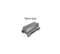 (Grigio) Soporte vertical para computadora portátil, soporte para computadora portátil en tres postes