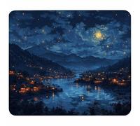 Grigio Tappetino Mouse Piccolo 250x200x3mm, Tappetino Scrivania con Bordo Cucito, Mousepad Impermeabile e Antiscivolo, Pratica e Facile da Pulire, Accessori Gaming, Regalo Uomo, Cielo Stellato 0-5098