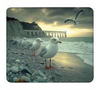 Grigio Tappetino Mouse Piccolo 260x220x3mm, Tappetino Scrivania con Bordo Cucito, Mousepad Impermeabile e Antiscivolo, Pratica e Facile da Pulire, Accessori Gaming, Regalo Uomo, Spiaggia L-2939