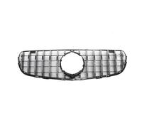Griglia Paraurti Anteriore Compatible Con Benz Para W253 X253 2015 2016 2017 2018 2019 Para GLC350 GLC300 GLC250 GLC43 Parrilla Delantera Estilo GT Parachoques Superior Parrilla De Malla(Silver)