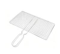 Grill Basket - Heavy Duty Stainless Steel BBQ Basket for Grilling Steak, Fish, Chicken, Meat, and Vegetables, Perfect Outdoor Cooking Tool for Camping, Fishing, Home Kitchen, and Backyard Barbecue