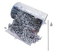 Grill Basket - Stainless Steel B 14x18cm D 14x23cm Models | Rotating Cage For Oven Air Fryer, Cooks Seafood Vegetables Pork Chops Sausages Fish Kebabs | For Kitchen Baking & Home Use