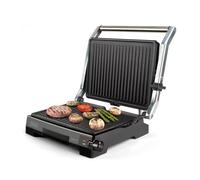 BLACK+DECKER Parrilla eléctrica BXGR2200E 2200W tapa 6 pos 180° placa 29x23cm antiadherente sin PFOA