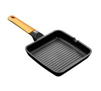 Grill Plancha 28X28Cm Rayas Con Mango Induccion Aluminio/Fundido Naranja Efficient Bra