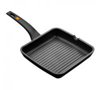 Plancha Grill Antiadherente Eficiente Cm 28 Negro Pinti Inox