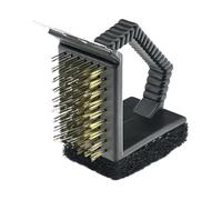 Grill Brush Tool, Outdoor Copper Scraper, Right Angle Cleaner for Daily Use, Compact Cooking Accessory 30x8x5cm Size, Sturdy Barbecue Equipment, for Smoker Griddle Charcoal Fryer Oven Picnic Camping