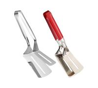 Grill Clamp - 2 Piece Stainless Steel Tongs, Cooking Shovel Spatula, Comfortable Handle Grip, Securely Grips and Lifts Large Food Items, Grilling Utensil Accessory for Meal Preparation