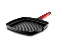 GRILL CON MANGO DESMONTABLE ROJO 27 x 27 CM