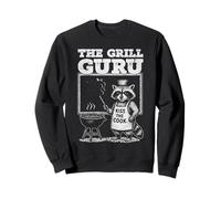 Grill Dad Guru BBQ Grill Raccoon Parody Sudadera
