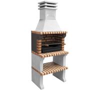 Grill de carbón de obra MOVELAR ladrillo madera y carbón Liz recomendado para de 6 a 10 personas