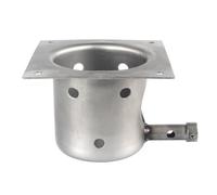 Grill Fire Burn Pot, Grill Fire Burn Pot Reemplazo - Acero inoxidable - Piezas de repuesto para sartenes de quema de fuego con tornillos para quemador de pellets