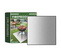 Grill Floor Mat BBQ Floor Protection Mat, Fireproof Grill Pad BBQ Mat Floor Protector, Outdoor Grill Mat Fireproof Mat, Deck Fireproof Mat Fire Pit Mat 100x100cm/39.37x39.37 for Deck, Patio, Grass