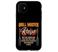 Grill Master Recipe Funny BBQ Pit Master Grill Grunge Carcasa para iPhone 11