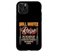 Grill Master Recipe Funny BBQ Pit Master Grill Grunge Carcasa para iPhone 11 Pro