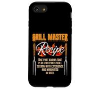 Grill Master Recipe Funny BBQ Pit Master Grill Grunge Carcasa para iPhone SE (2020) / 7/8