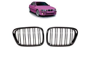 Grill Parilla Delantera Doble Listón ABS Negro Brillante Para BMW 5 E39