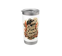 Grill Smoke Advisory BBQ parrilla barbecue Vaso térmico de acero inoxidable de doble pared